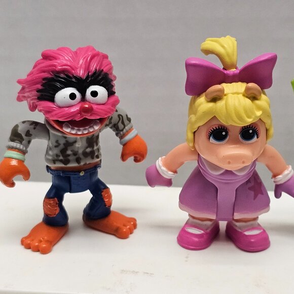 Disney Muppet Babies Sesame Street 4 Figures Ms Piggy Kermit Frog Gonzo Animal - Picture 3 of 16